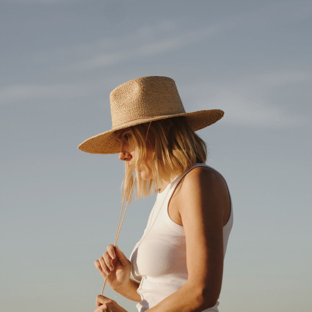 Austin Straw Sun Hat - Brown