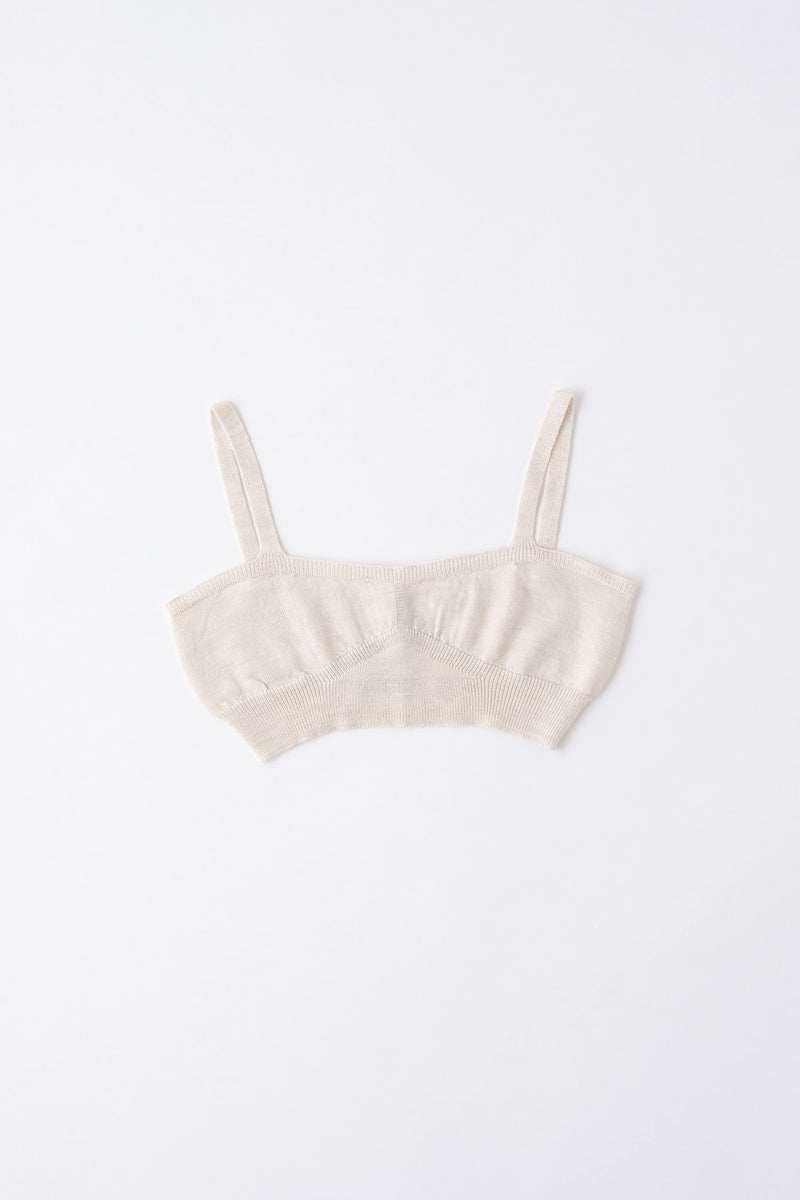 Lightweight knitted bralette by McIntyre Merino., Default