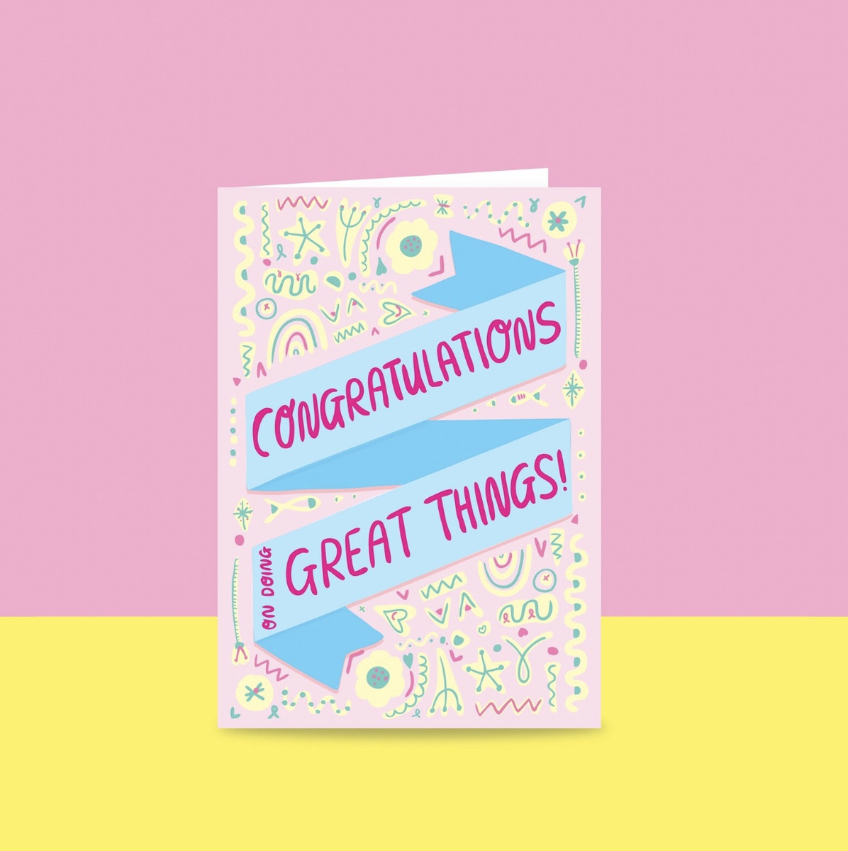 CONGRATULATIONS ON DOING GREAT THINGS RIBBON - CARD – A Quirk of Fate