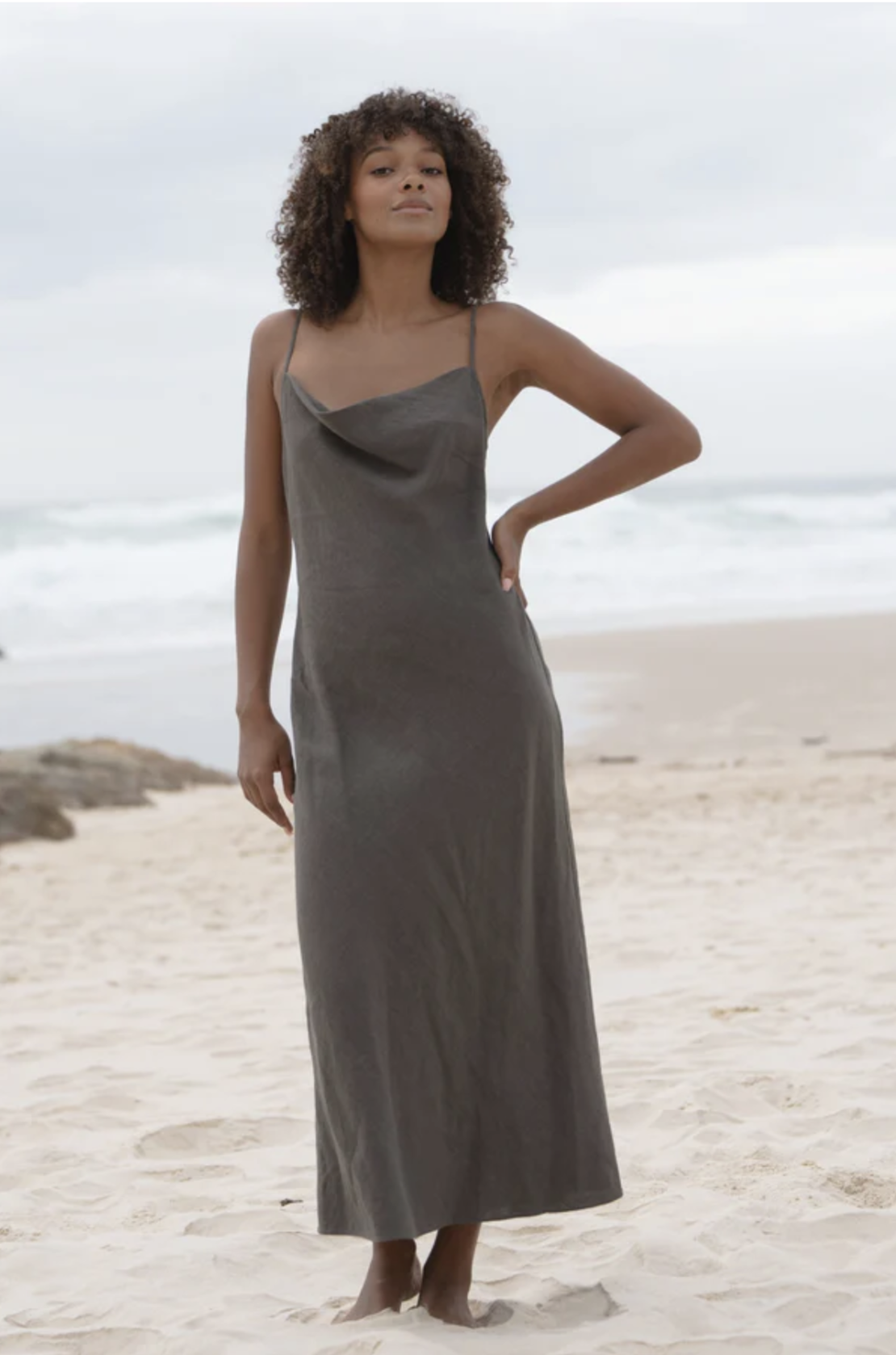 ALLEGRIA BIAS LINEN DRESS